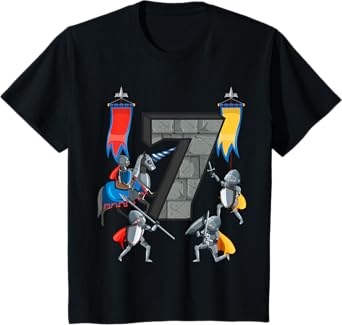 Medieval Knights Middle Ages History Castle 7th Birthday T-Shirt