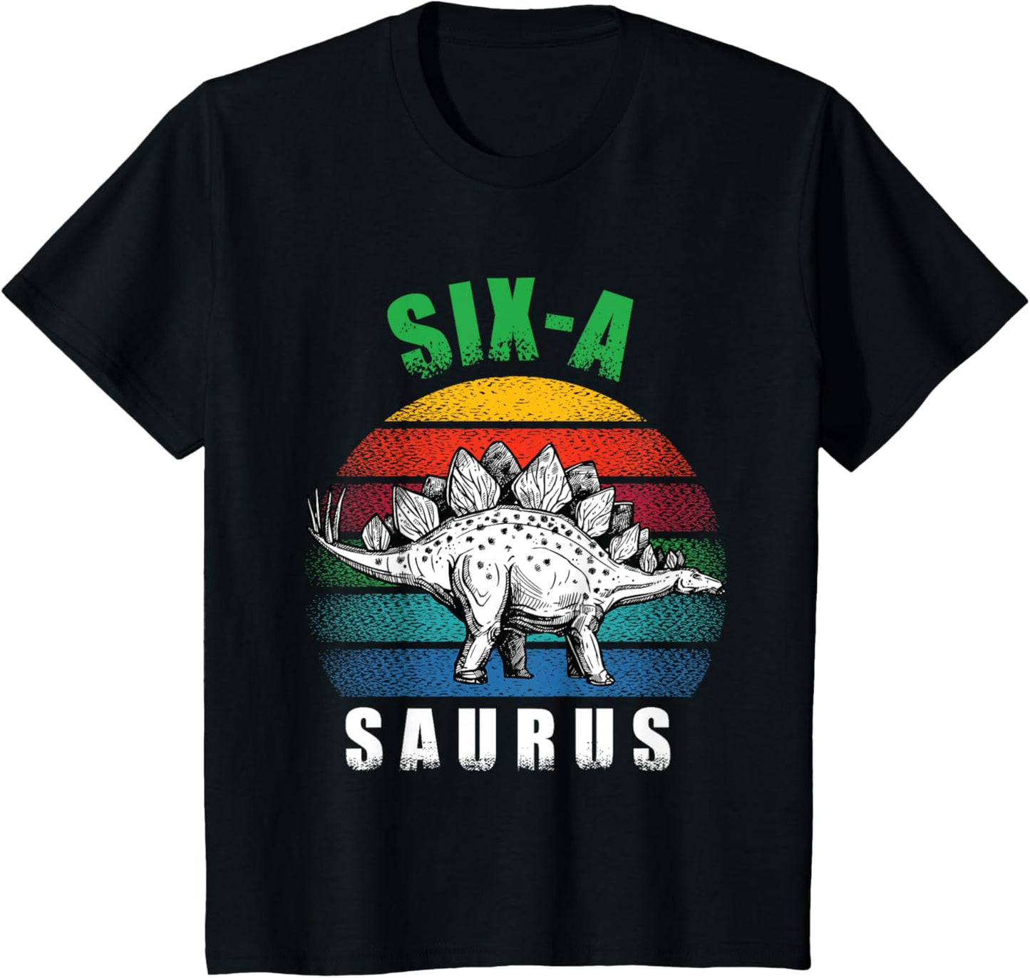 Kids 6 Year Old Stegosaurus Dinosaur Kids 6th Birthday T-Shirt