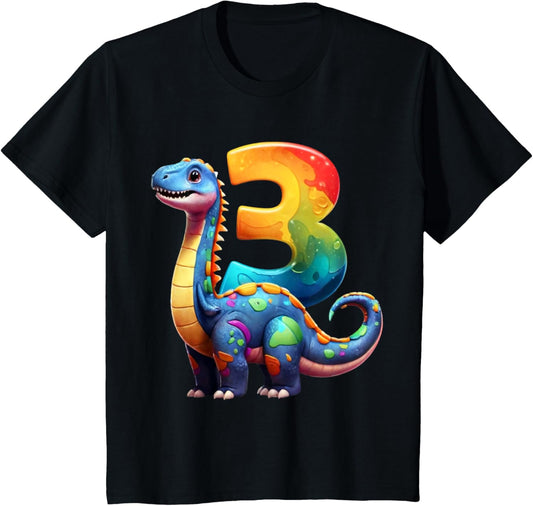 DINO 3 YEARS YOUNG DINOSAUR 3rd BIRTHDAY T-Shirt