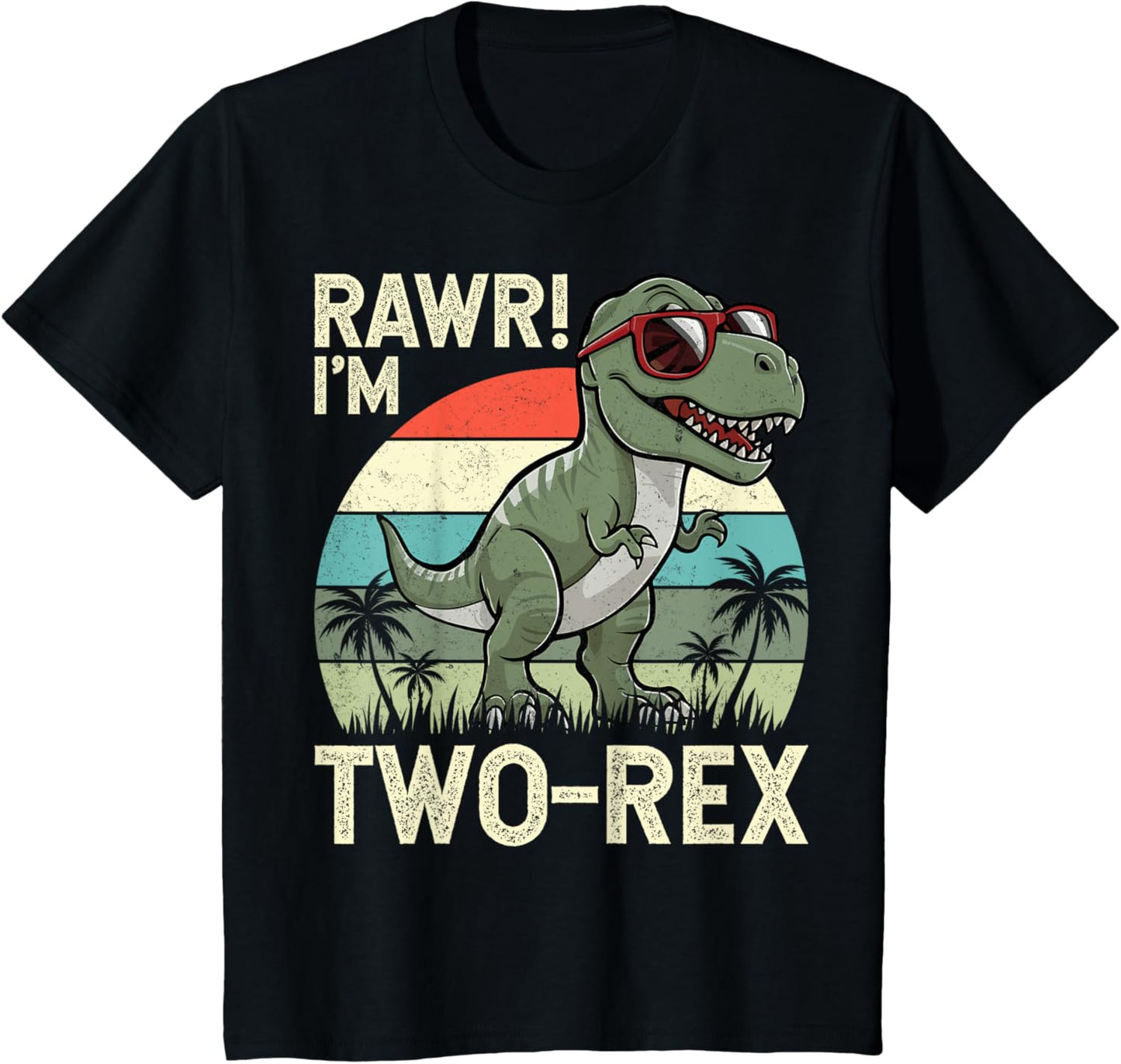 Rawr I'm Two-Rex Dinosaur 2nd Birthday Kids 2 Years Old T-Shirt