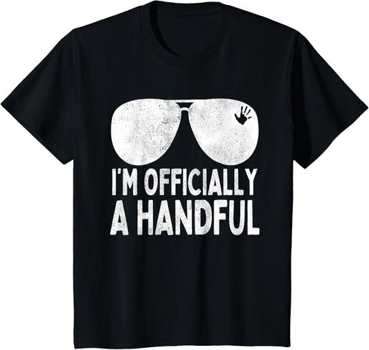I'm Officially A Handful Five Cute 5th Birthday Turning 5 T-Shirt