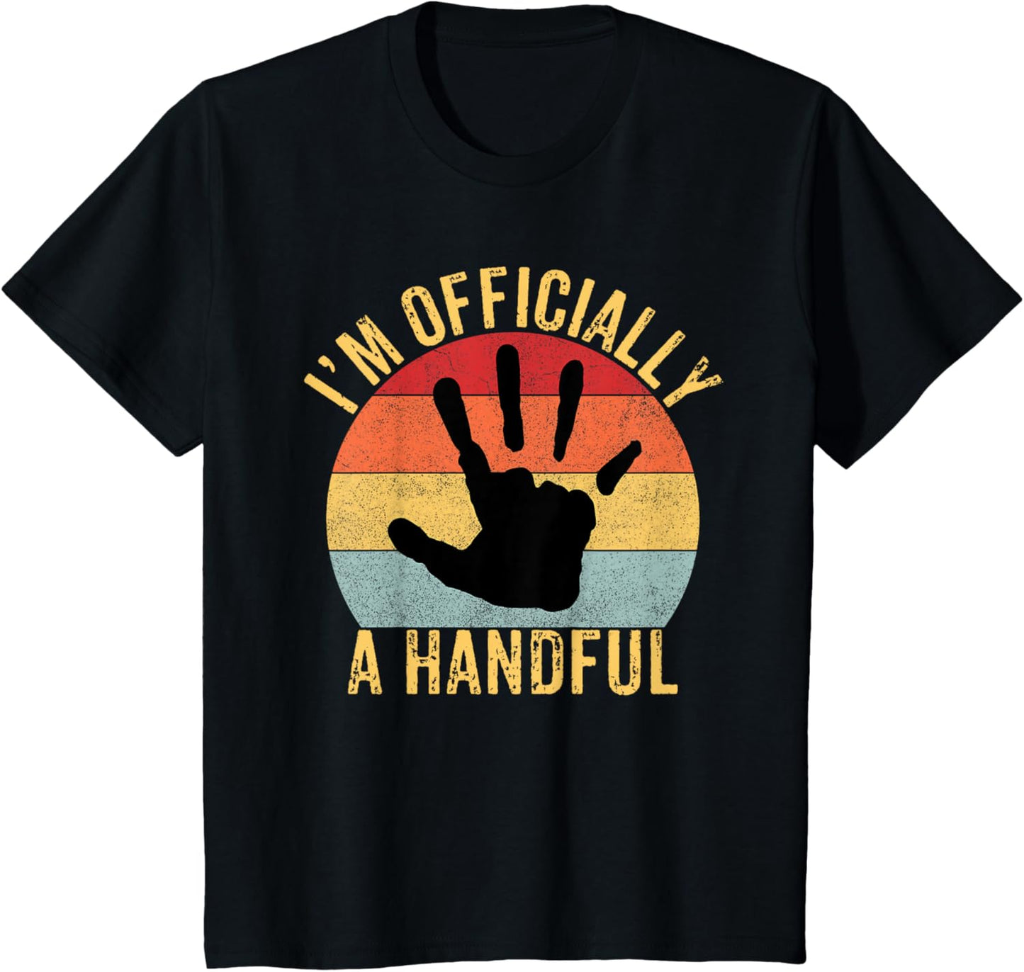 I'm Officially A Handful Five Cute 5th Birthday Turning 5 T-Shirt