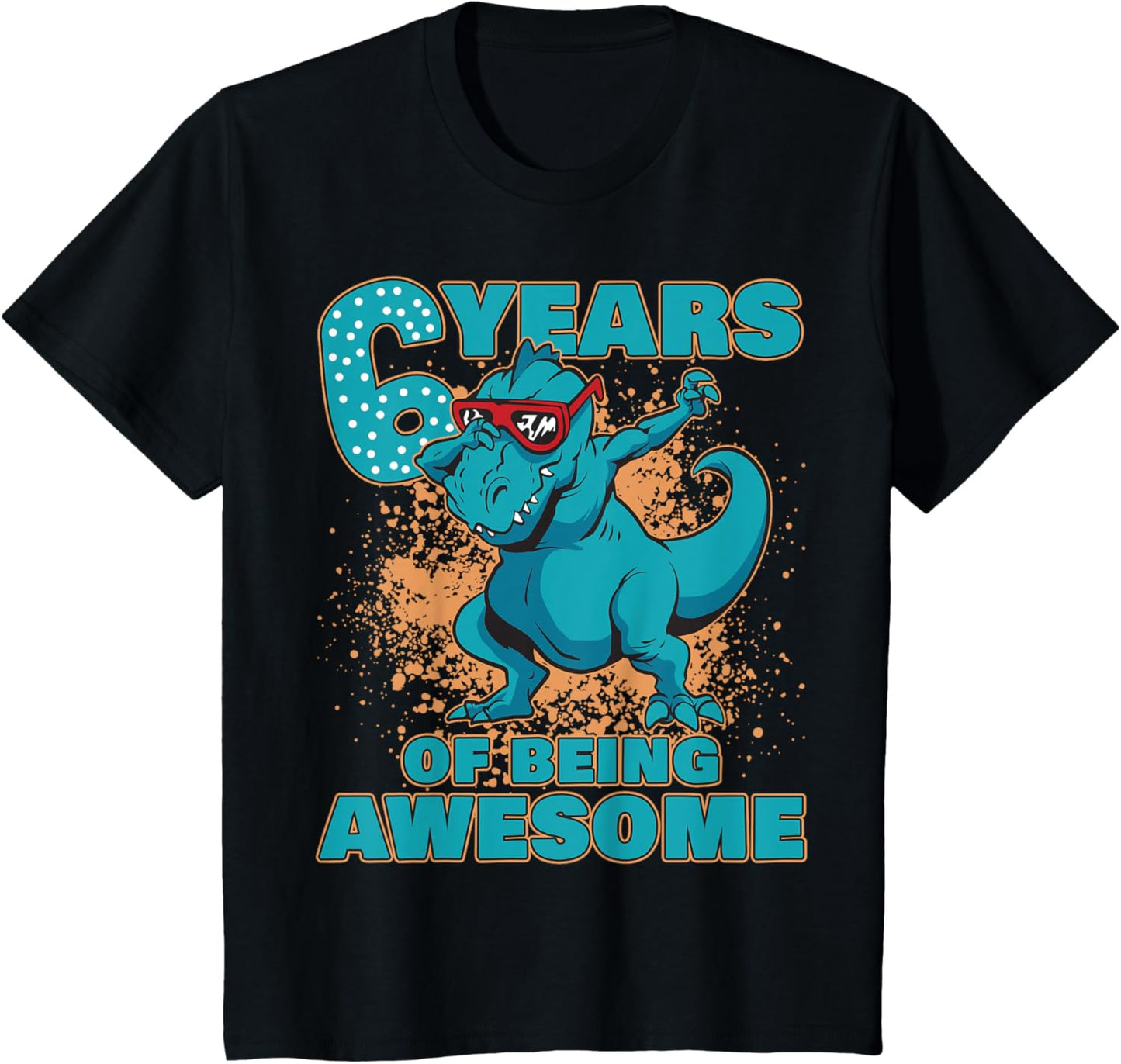 Kids Dinosaur Birthday Shirt 6 | 6th Birthday Shirt Boy Dinosaur T-Shirt