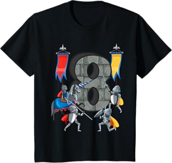 Medieval Knights Middle Ages History Castle 8th Birthday T-Shirt