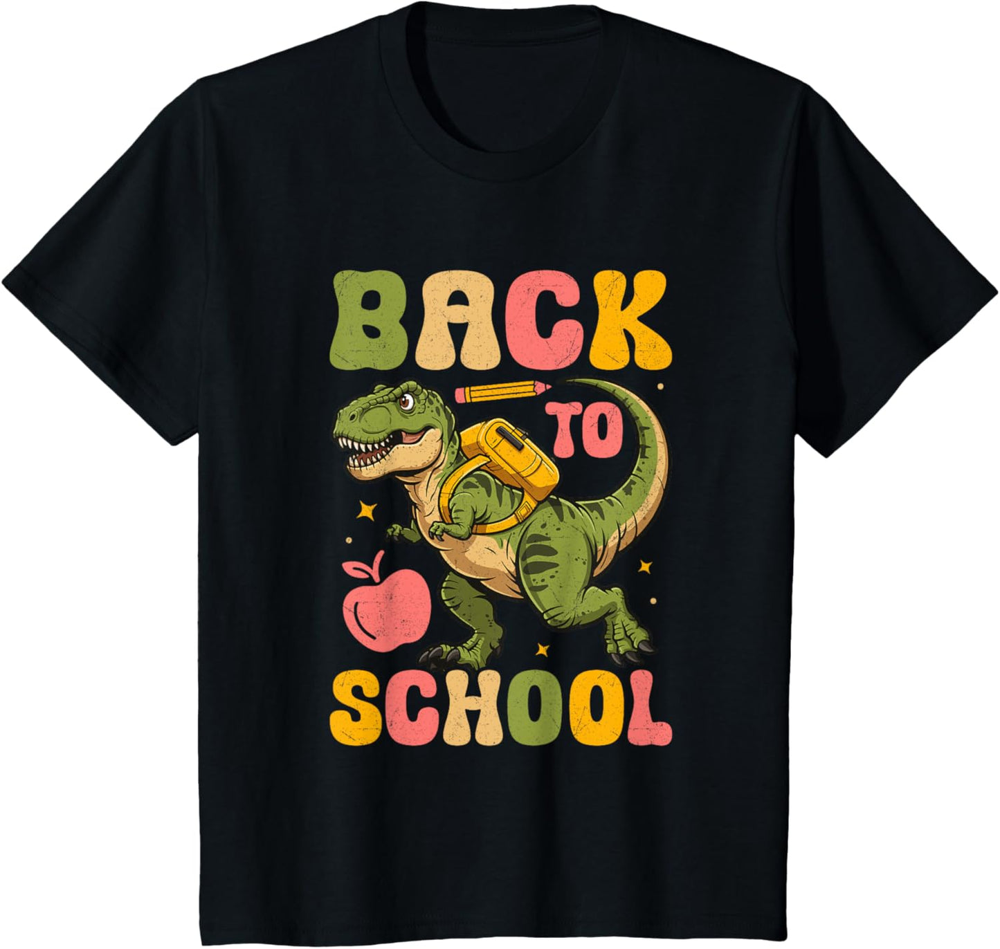 Back to School Dinosaur Retro T-Rex for Kids T-Shirt