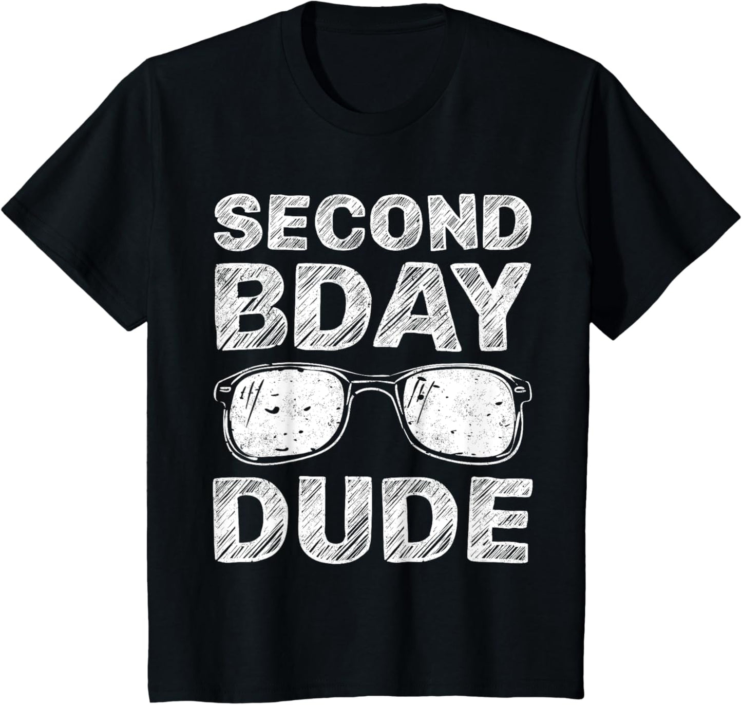 Kids 2nd Birthday Second Bday Dude Gift Boy 2 Year Old T-Shirt