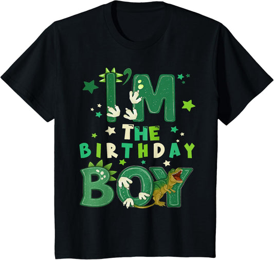Kids I'm The Birthday Boy T Rex Dinosaur Family Party Boys T-Shirt