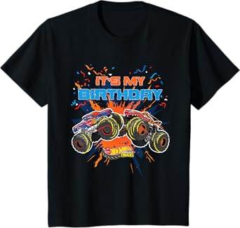 Kids Hot Wheels Monster Trucks - It's My Birthday T-Shirt