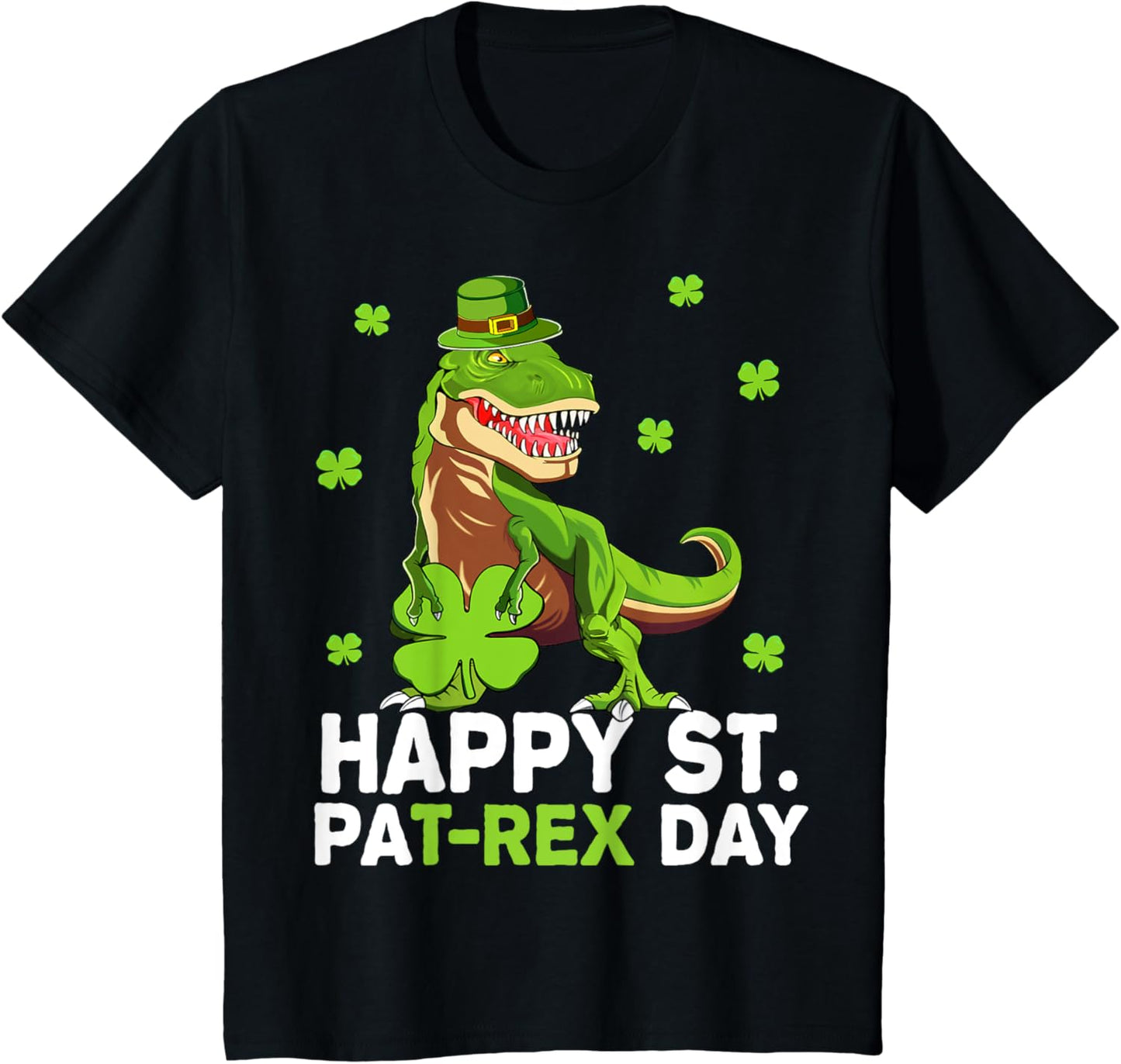 Kids Happy St PaT-Rex Dinosaur Saint Patrick's Day For Boys Girls T-Shirt