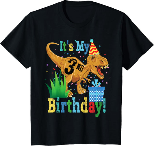 Kids It's My 3rd (3 Year Old) Birthday Dinosaur T Rex Shirt Boy T-Shirt