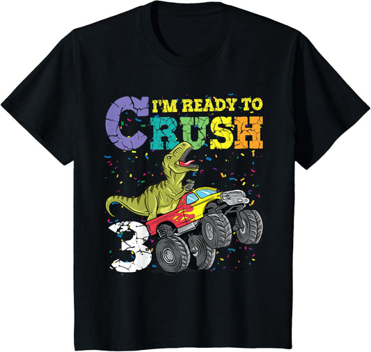 Kids 3 Years Old 3rd Birthday Dinosaur Trex Shirt boy girl gifts T-Shirt