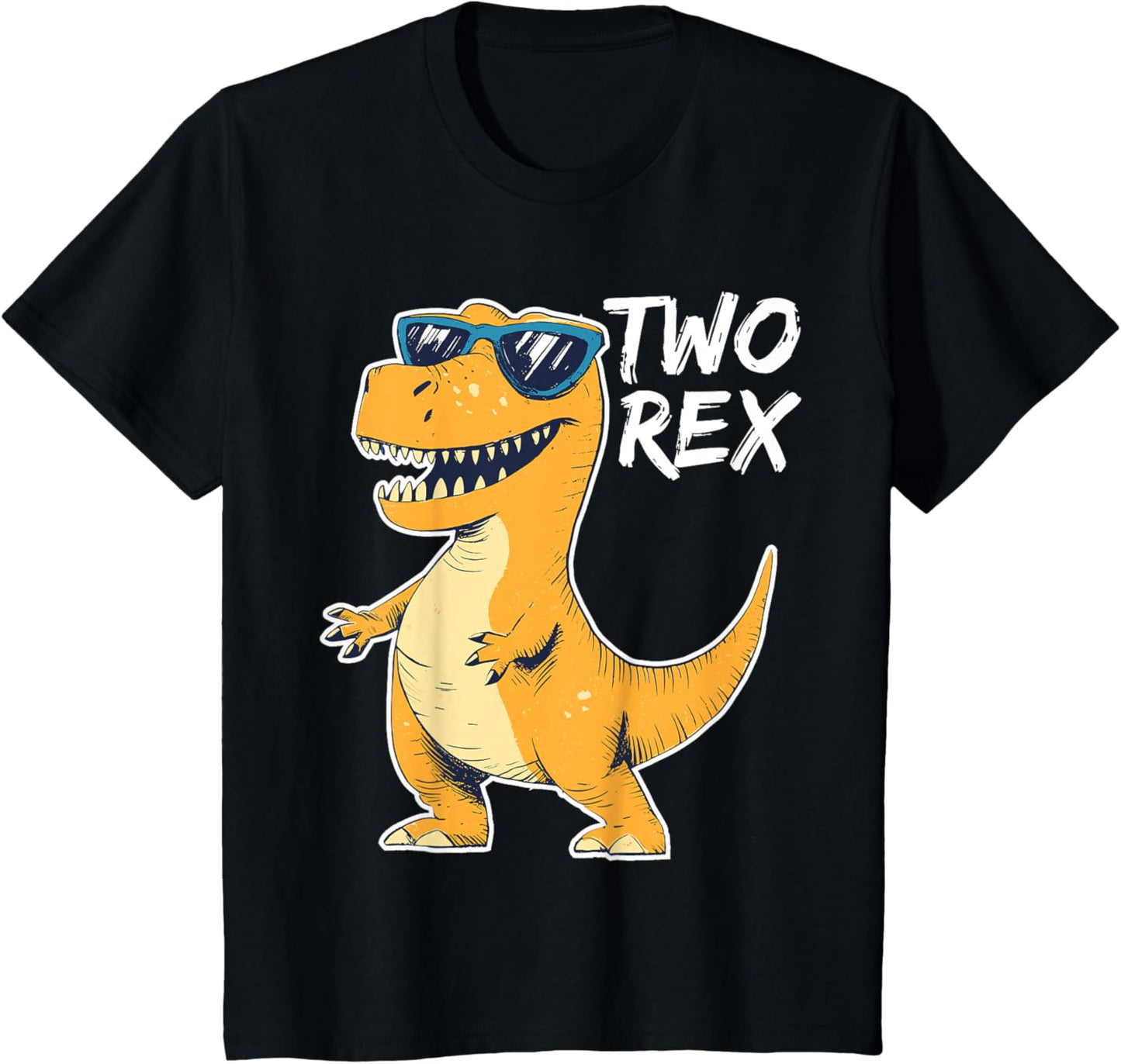 Kids Two Rex 2nd Birthday Gifts Second Dinosaur Boy 2 Years Old T-Shirt