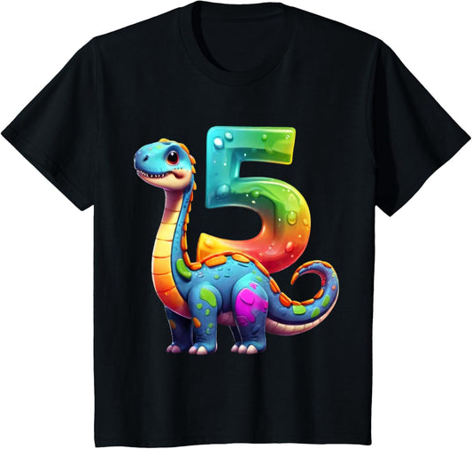 DINO 5 YEARS YOUNG DINOSAUR 5th BIRTHDAY T-Shirt