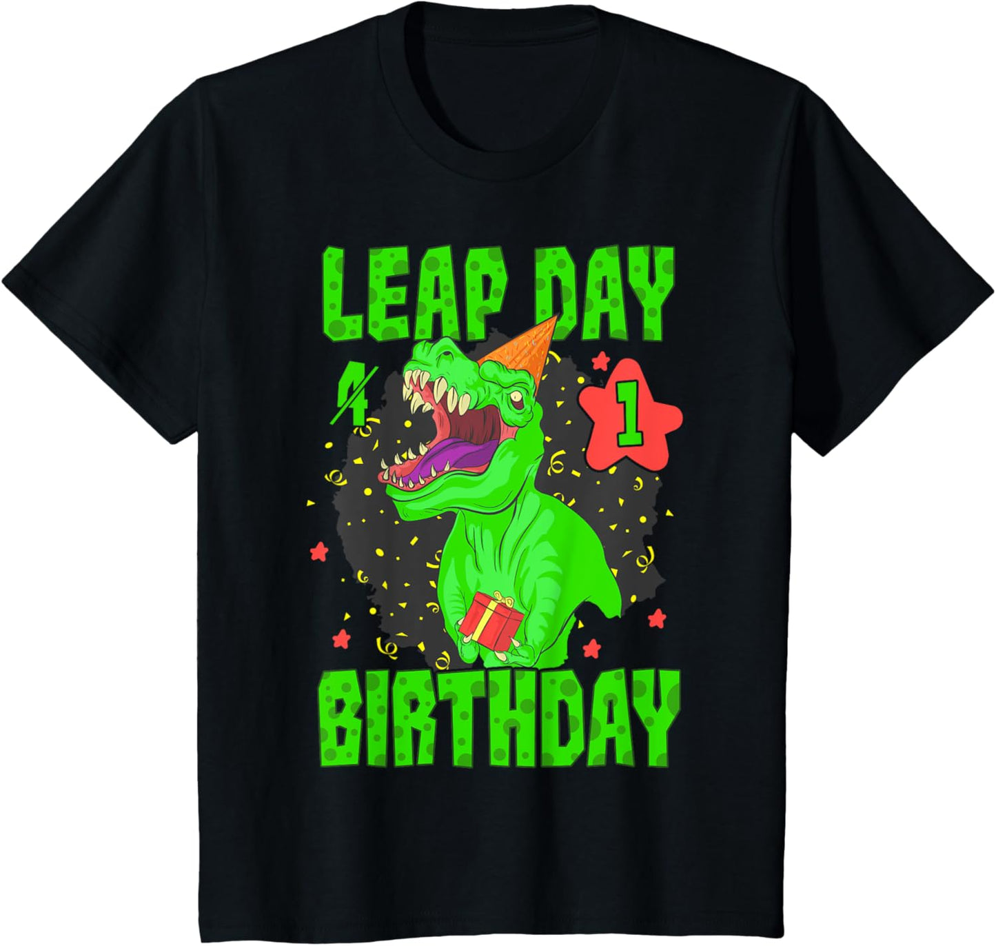 Kids Kids Leap Day Birthday 4th February 29 4 Year Old Boy Gift T-Shirt