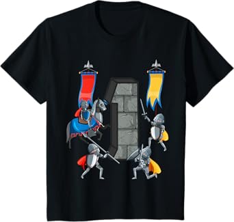 Kids Medieval Knights Middle Ages History Castle 1st Birthday T-Shirt