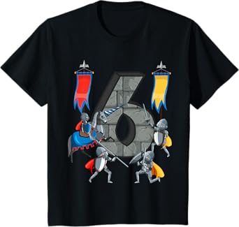 Medieval Knights Middle Ages History Castle 6th Birthday T-Shirt