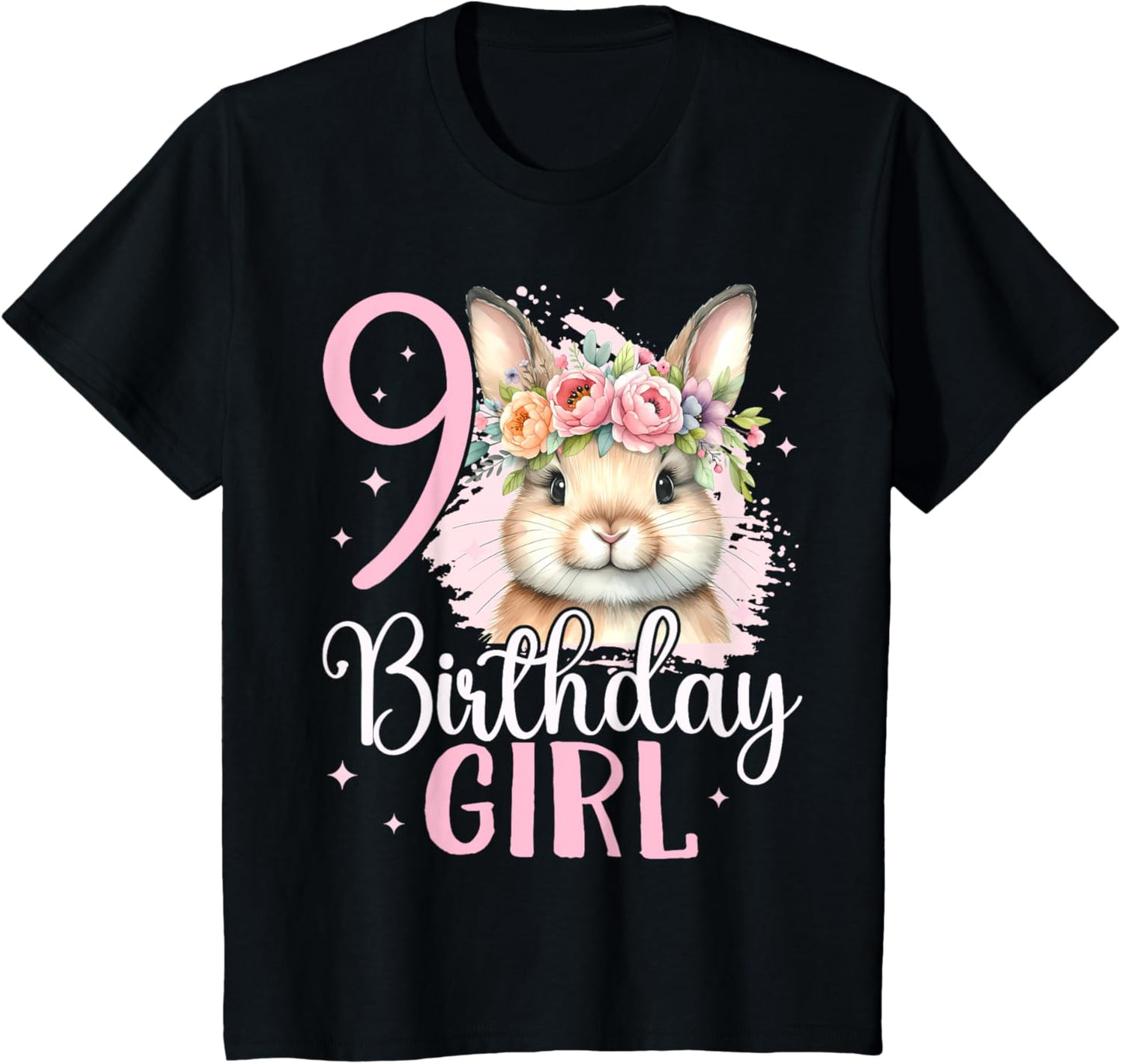 9th Birthday Rabbit Bunny Nine Finally 9 Birthday Bunny T-Shirt
