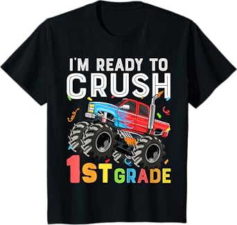Kids I'm Ready To Crush 1st Grade First Day of First Grade Boys T-Shirt
