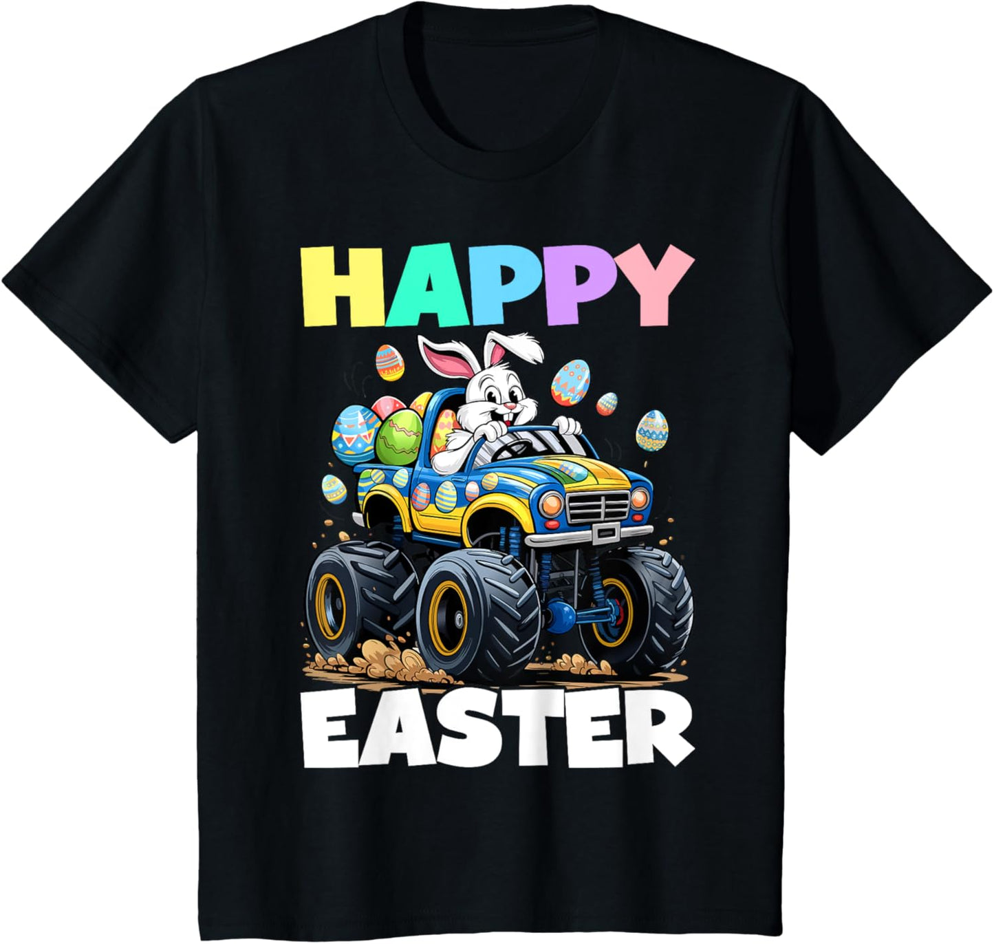 Happy Easter Day Bunny Monster Truck Eggs Cool Rabbit T-Shirt