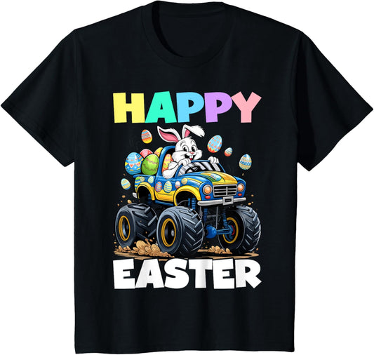 Happy Easter Day Bunny Monster Truck Eggs Cool Rabbit T-Shirt