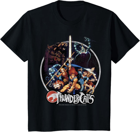 ThunderCats Group Shot Vintage Circle T-Shirt