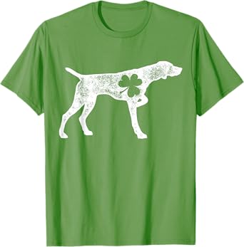 German Shorthaired Pointer St Patrick's Day Boys Shamrock Dog T-Shirt
