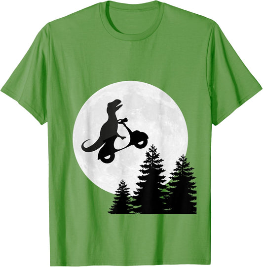Dinosaur Moon Scooter T-Shirt T-Shirt