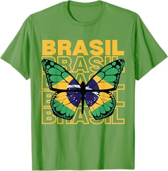Brazil Butterfly, Brazilian Woman, Brazilian Girl, Brasil T-Shirt