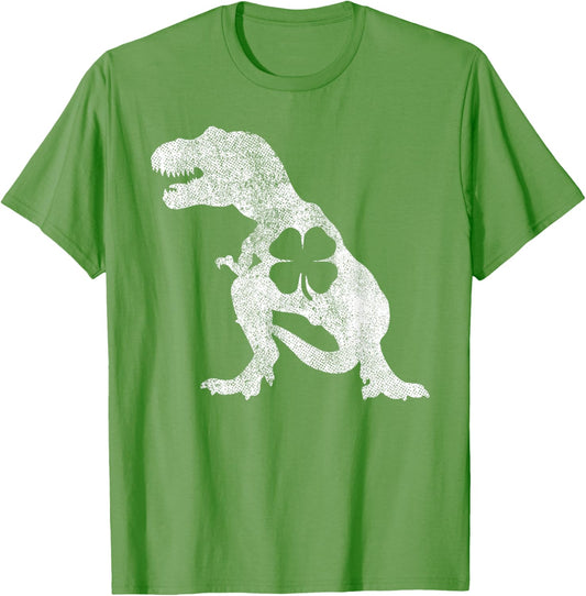Tyrannosaurus T Rex Dinosaur ST. PATRICK'S DAY Irish Boys T-Shirt