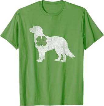 Golden Retriever Dog - Shamrock St Patricks Day Saint Paddys T-Shirt