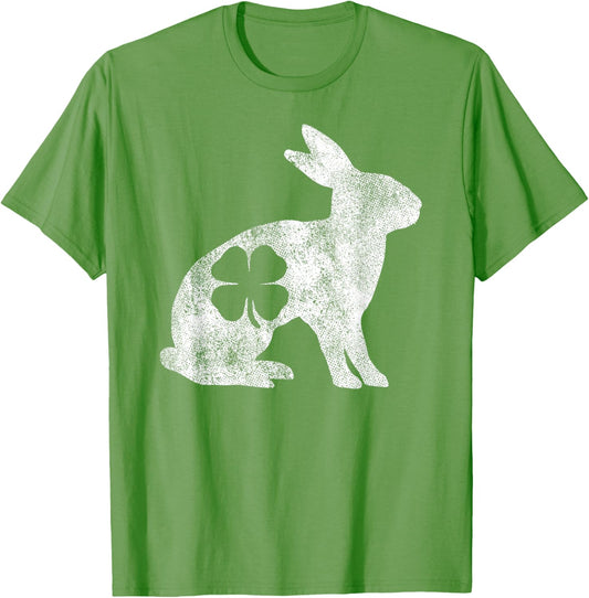 St. Patrick's Day Rabbit Bunny Irish Green Shamrock Clover T-Shirt