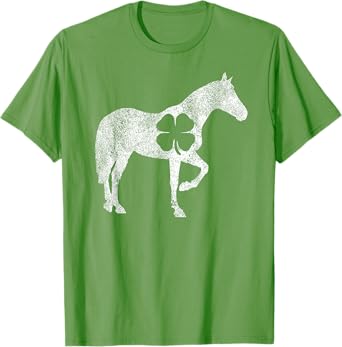 Horse Irish Shamrock Saint Paddy's ST. PATRICK'S DAY Girl T-Shirt