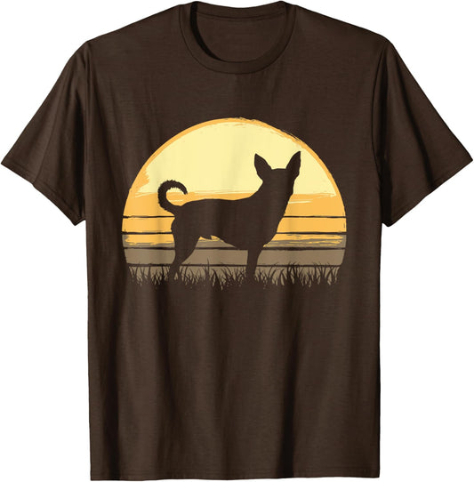 Retro Chihuahua Dog Mom Dad Vintage Pet Lover T-Shirt