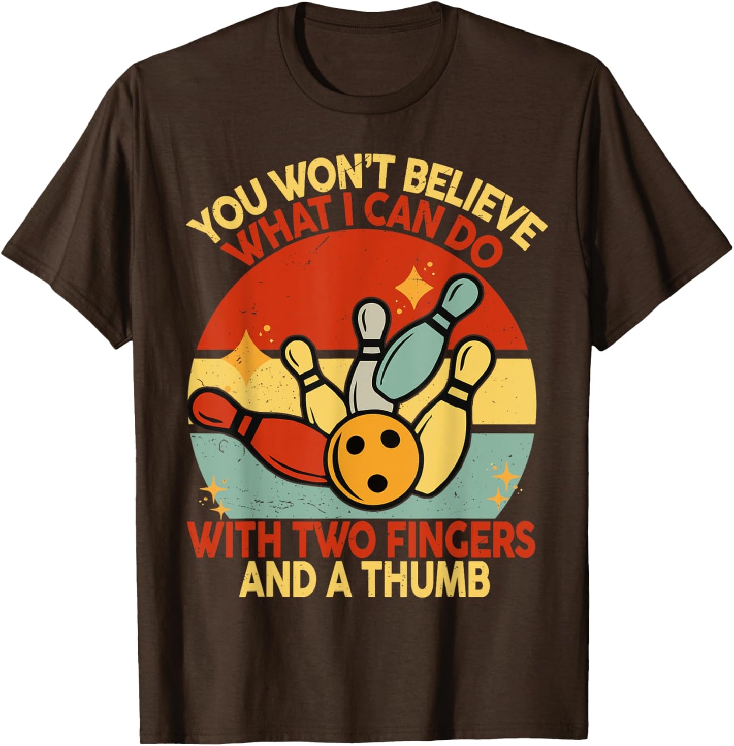 Dad Retro Funny Bowling T-Shirts Women Adult Humor Dirty Men T-Shirt