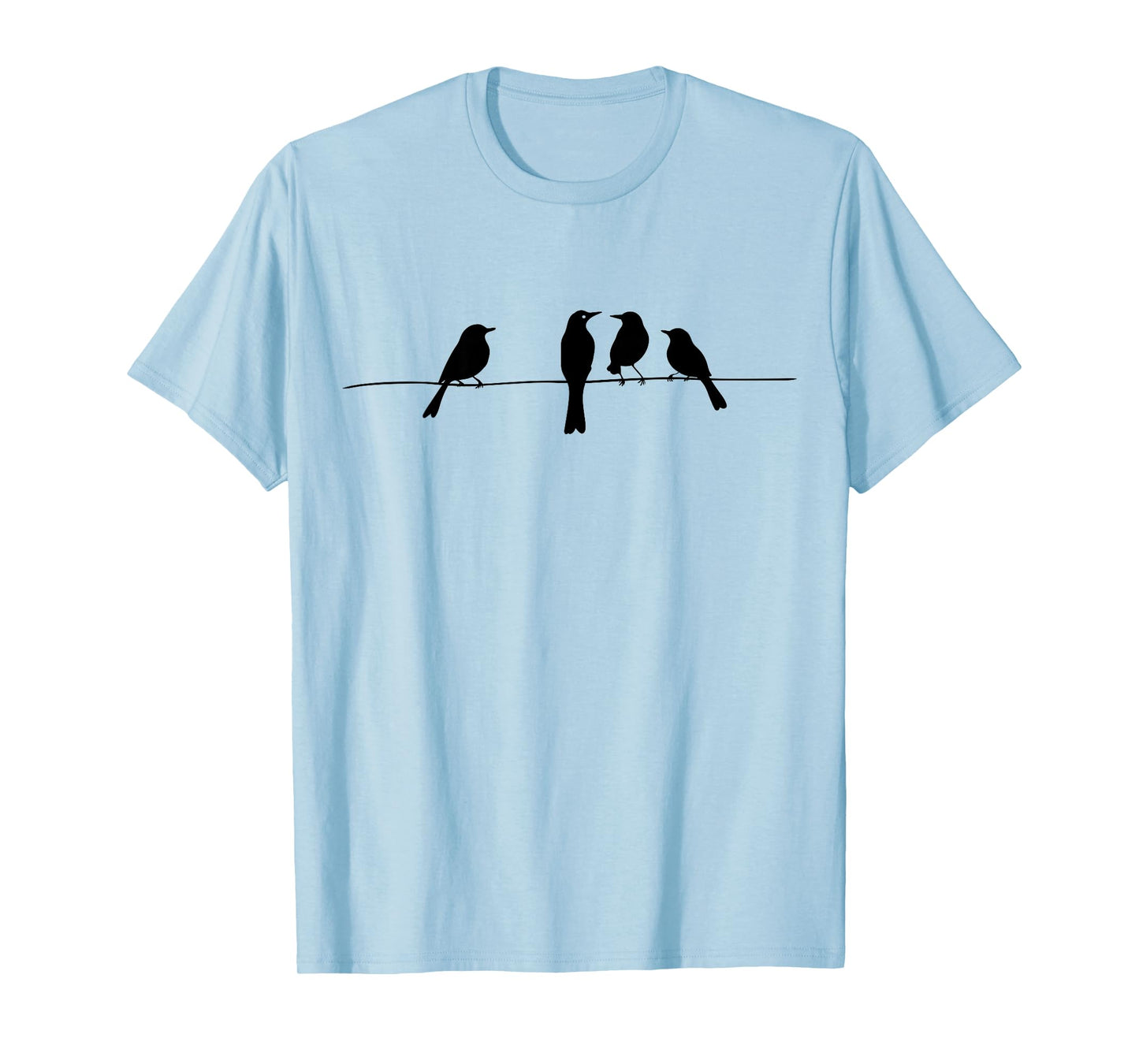 Minimalistic Birds On A Wire Outfit Bird and Animal Lovers T-Shirt