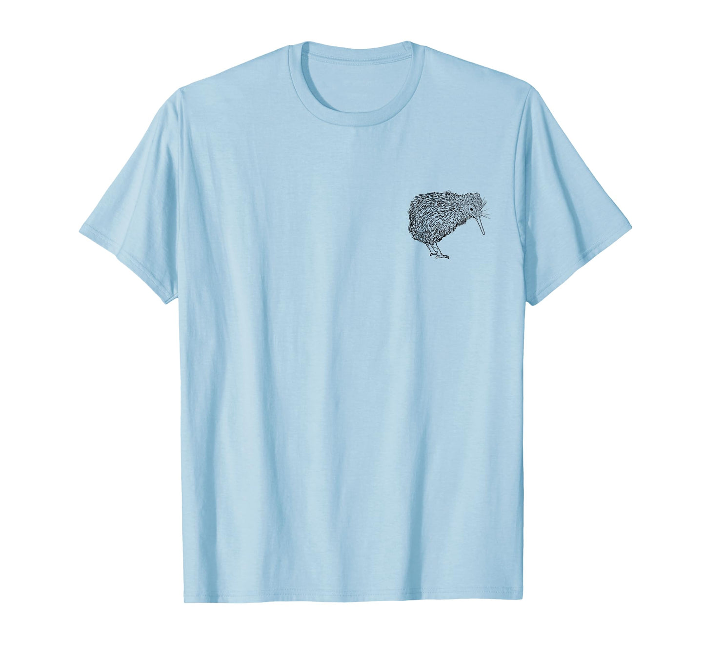 Kiwi Bird Pocket New Zealand Sketch Wildlife Nature Birding T-Shirt