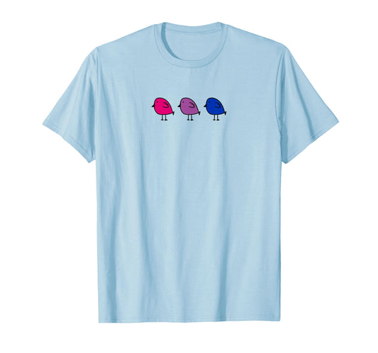 Bisexual Pride Subtle Bi Pride Flag Birds Bi Flag Colors T-Shirt