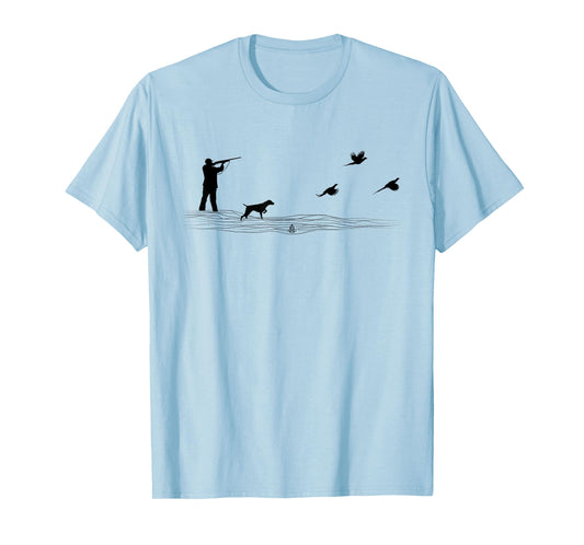 Ringneck Pheasant Hunters Upland Bird Hunting Dog Graphic T-Shirt for Men