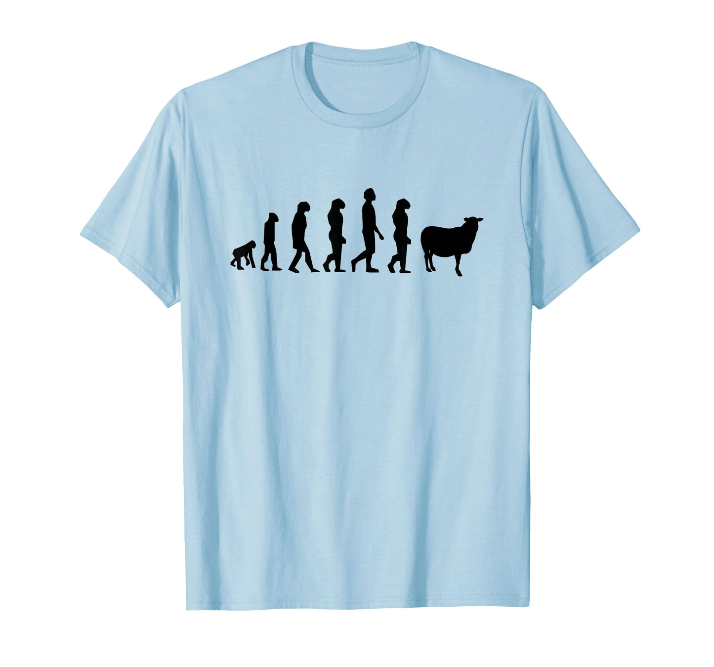 Evolution Of Man Monkey Sheep Funny Political Meme T-Shirt