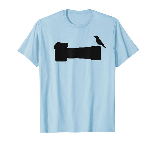 Bree's Bird Watching T Shirts Bird on Long Lens Camera Bird Photographer Photography T-Shirt