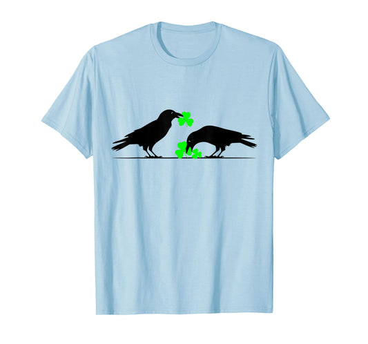 Funny Saint Patrick's Day Shamrock Crows for Bird Lovers T-Shirt