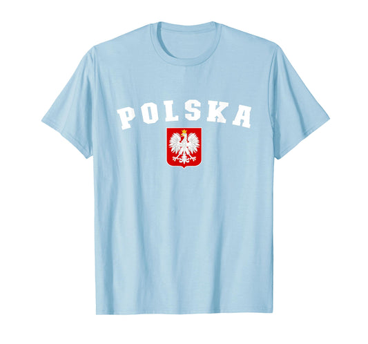 Polska, Polish White Eagle, Polish Emblem, Retro Polish Red T-Shirt