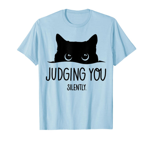 Cat Judging You Silently Men Women T-Shirt