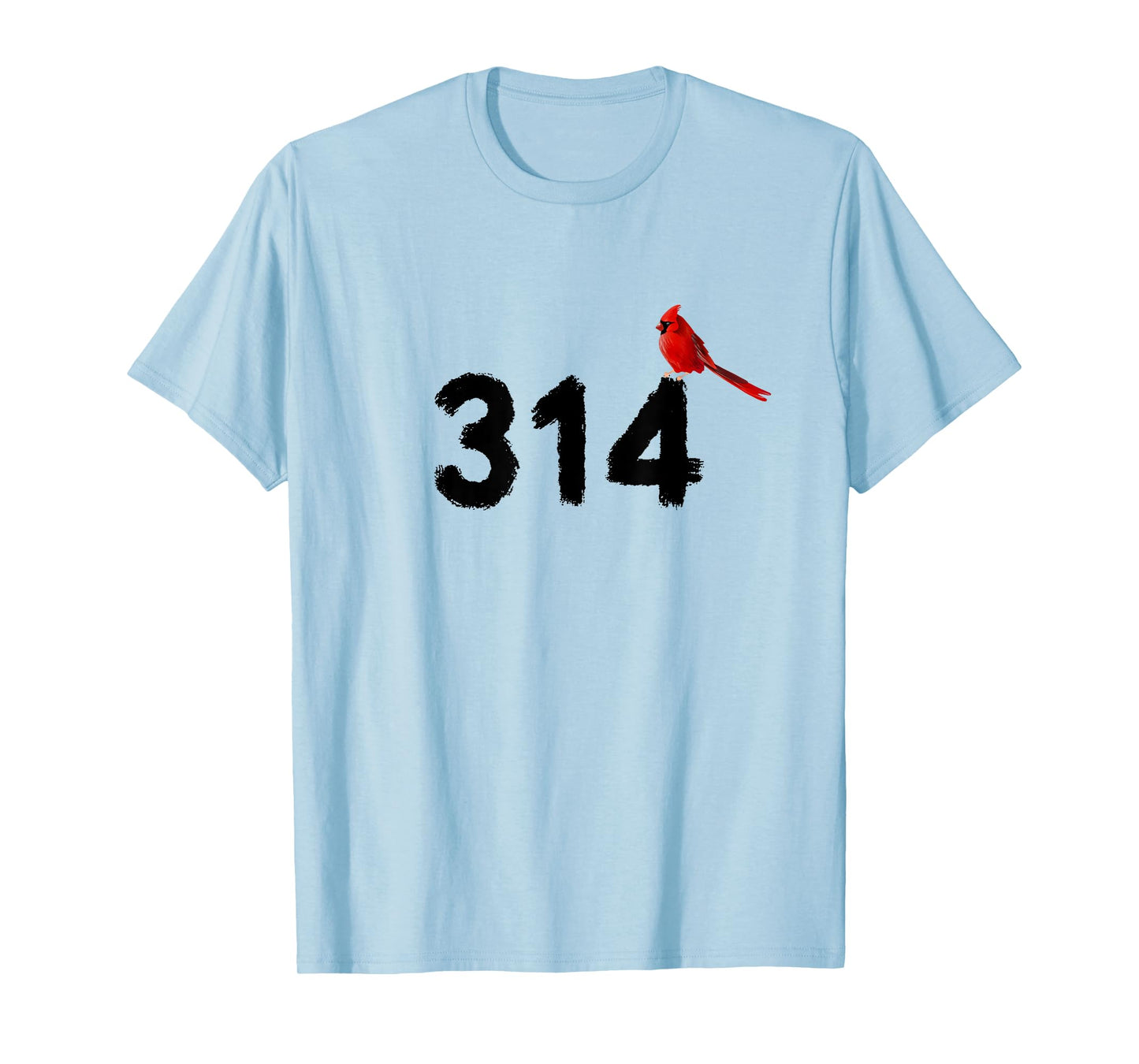 GGT 314 Saint Louis MO Red Bird Cardinal STL Area Code T-Shirt