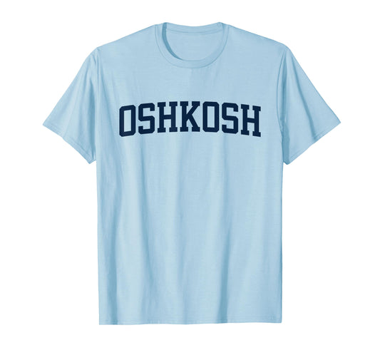 Oshkosh Wisconsin Collegiate Style Varsity Block Letter T-Shirt