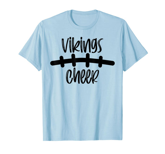 Vikings Cheer School Spirit Football Team Mascot Game Night T-Shirt
