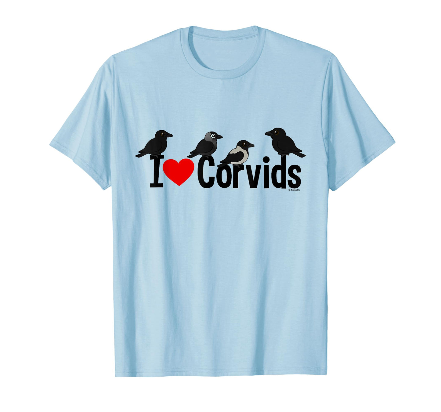 Crows, Ravens, Jackdaws! Cute I Love Corvids Cartoon T-Shirt