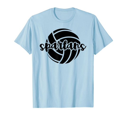 Spartans Volleyball Team Mascot School Spirit Game Night T-Shirt