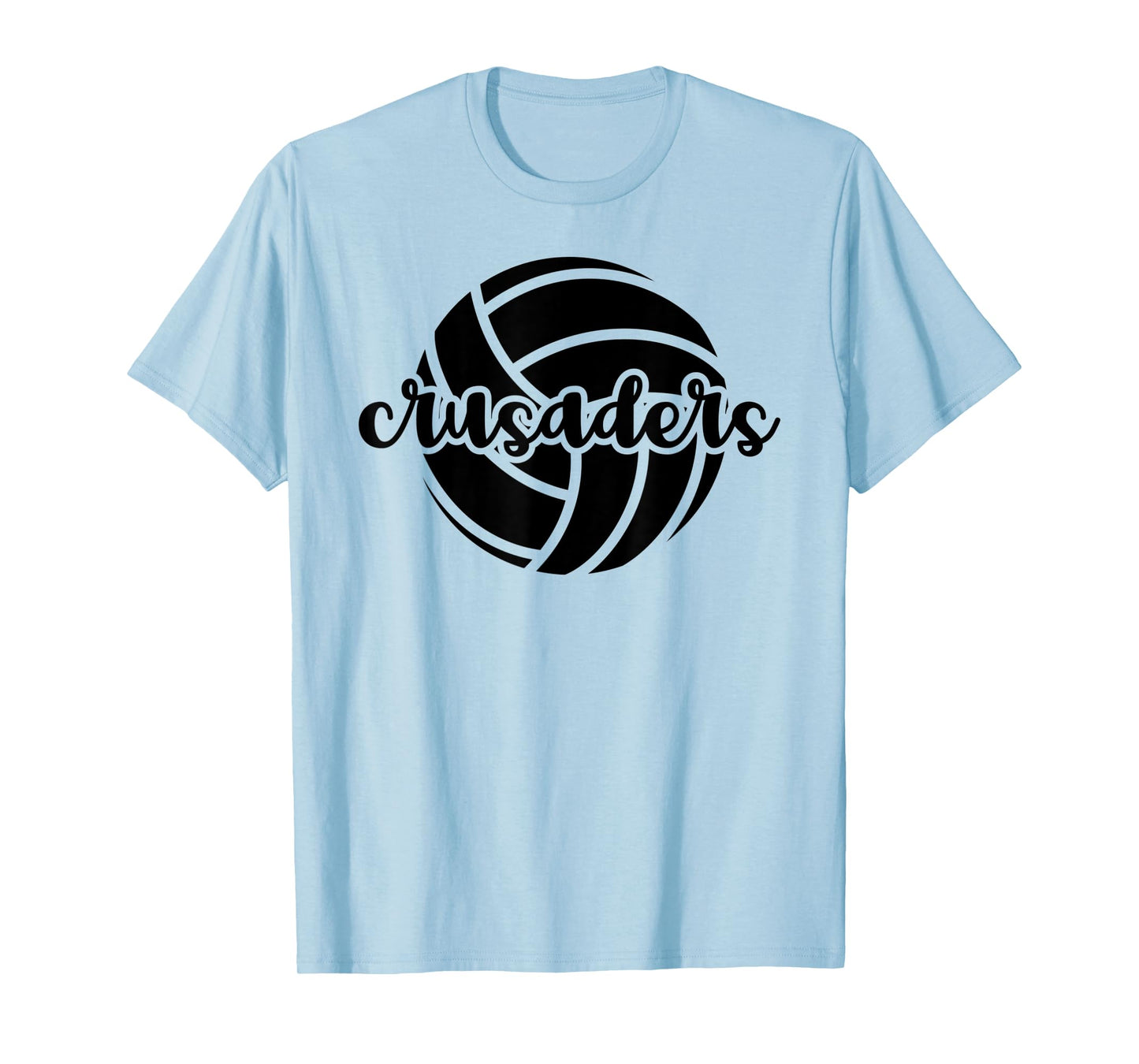 Crusaders Volleyball Team Mascot School Spirit Game Night T-Shirt