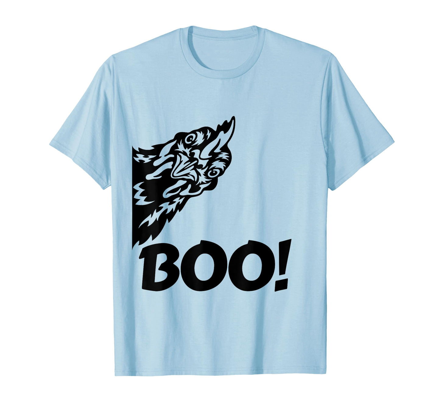 Boo! | Funny Hen Hiding Peekaboo Scary Halloween Chicken T-Shirt